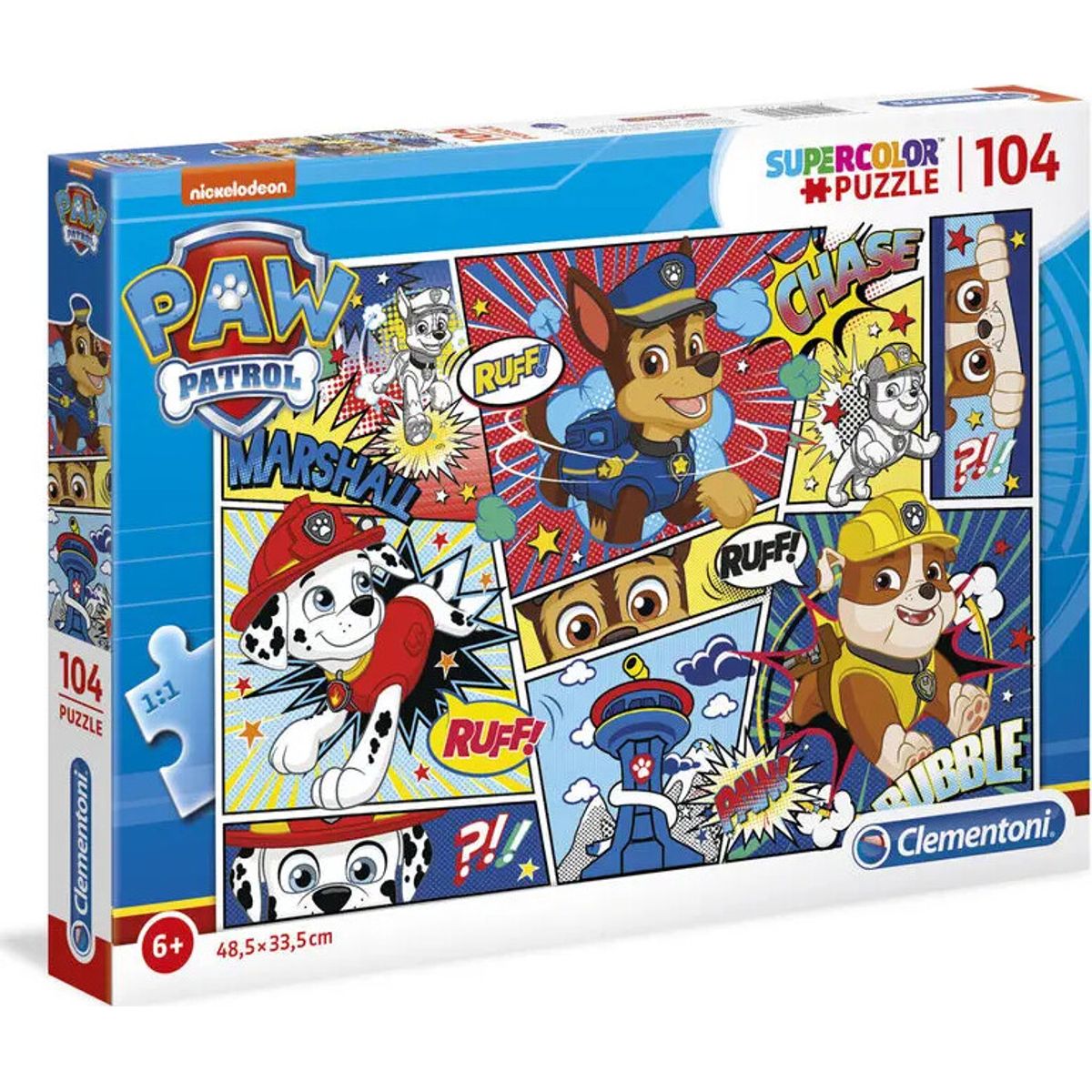 Paw Patrol Puslespil - Super Color - Clementoni - 104 Brikker