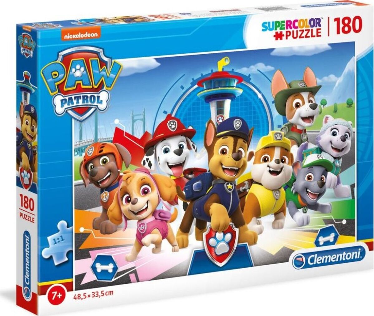 Paw Patrol Puslespil - Super Color - Clementoni - 180 Brikker