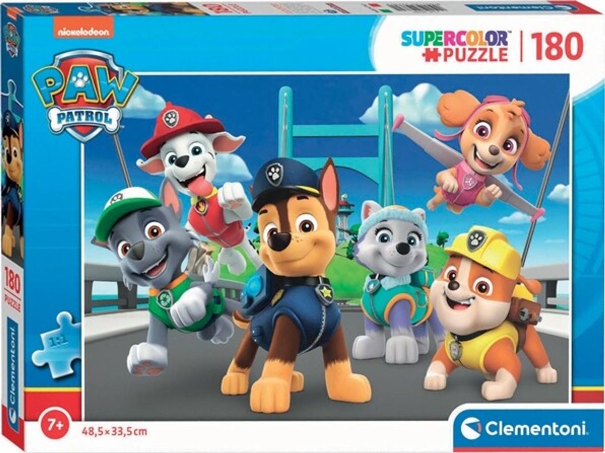 Paw Patrol Puslespil - Super Color - Clementoni - 180 Brikker