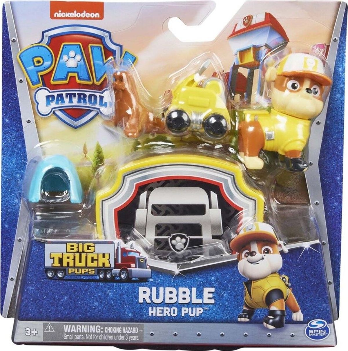 Paw Patrol - Rubble Figur Med Tilbehør - Hero Pups