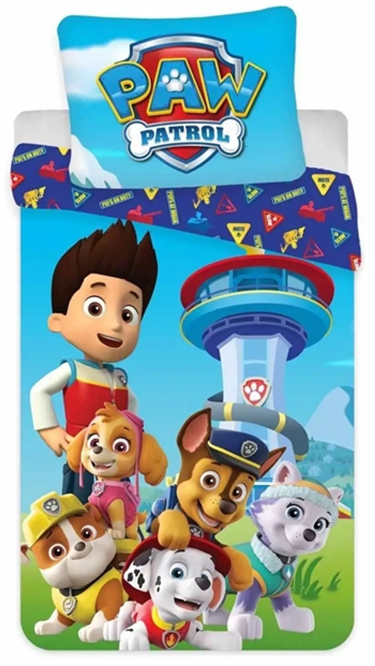 Paw Patrol Sengetøj - Junior sengesæt 100x140 cm - 2 i 1 - 100% bomuld