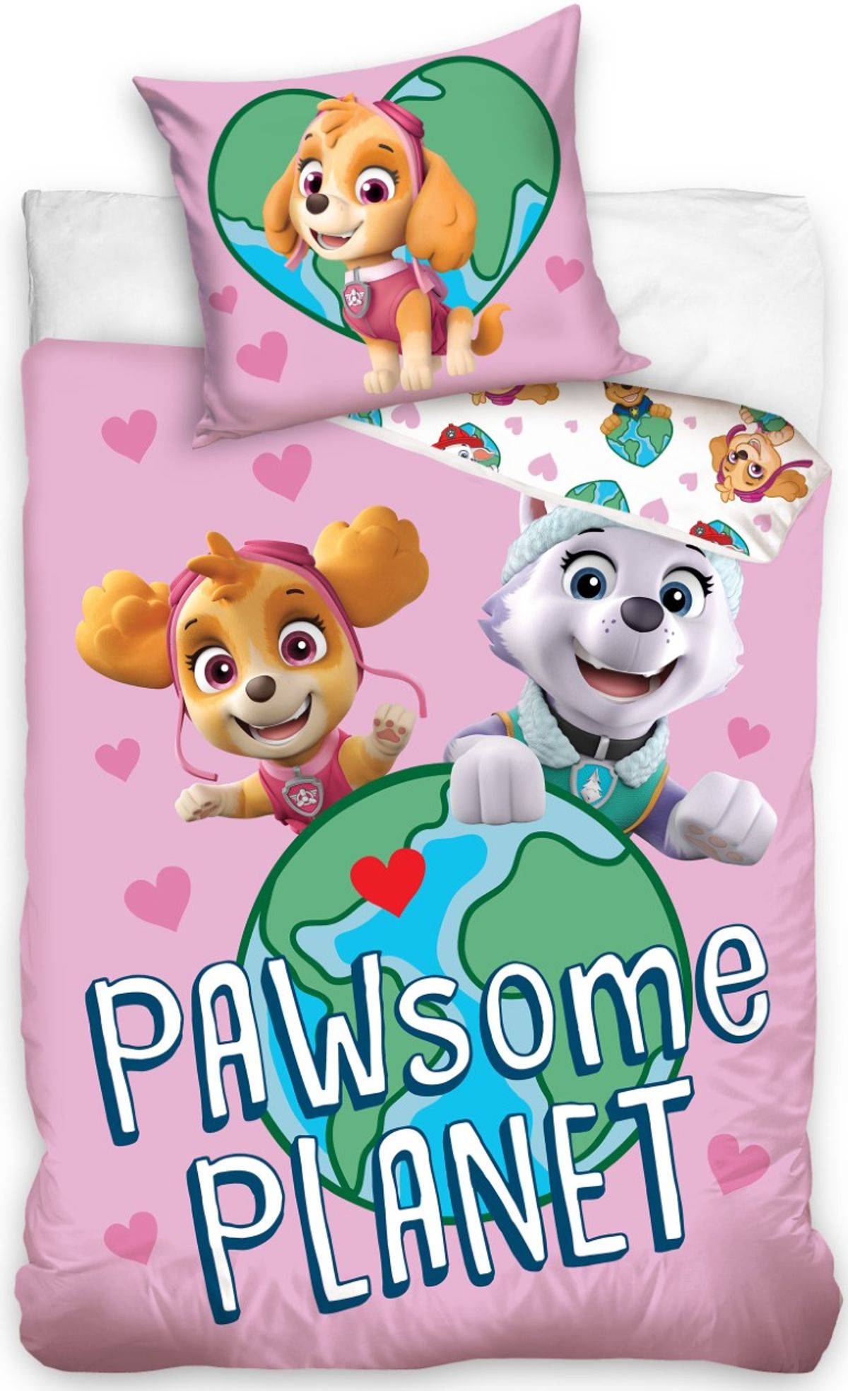 Paw Patrol Sengetøj ''Pawsome Planet'' 140 x 200 cm, 100 procent bomuld