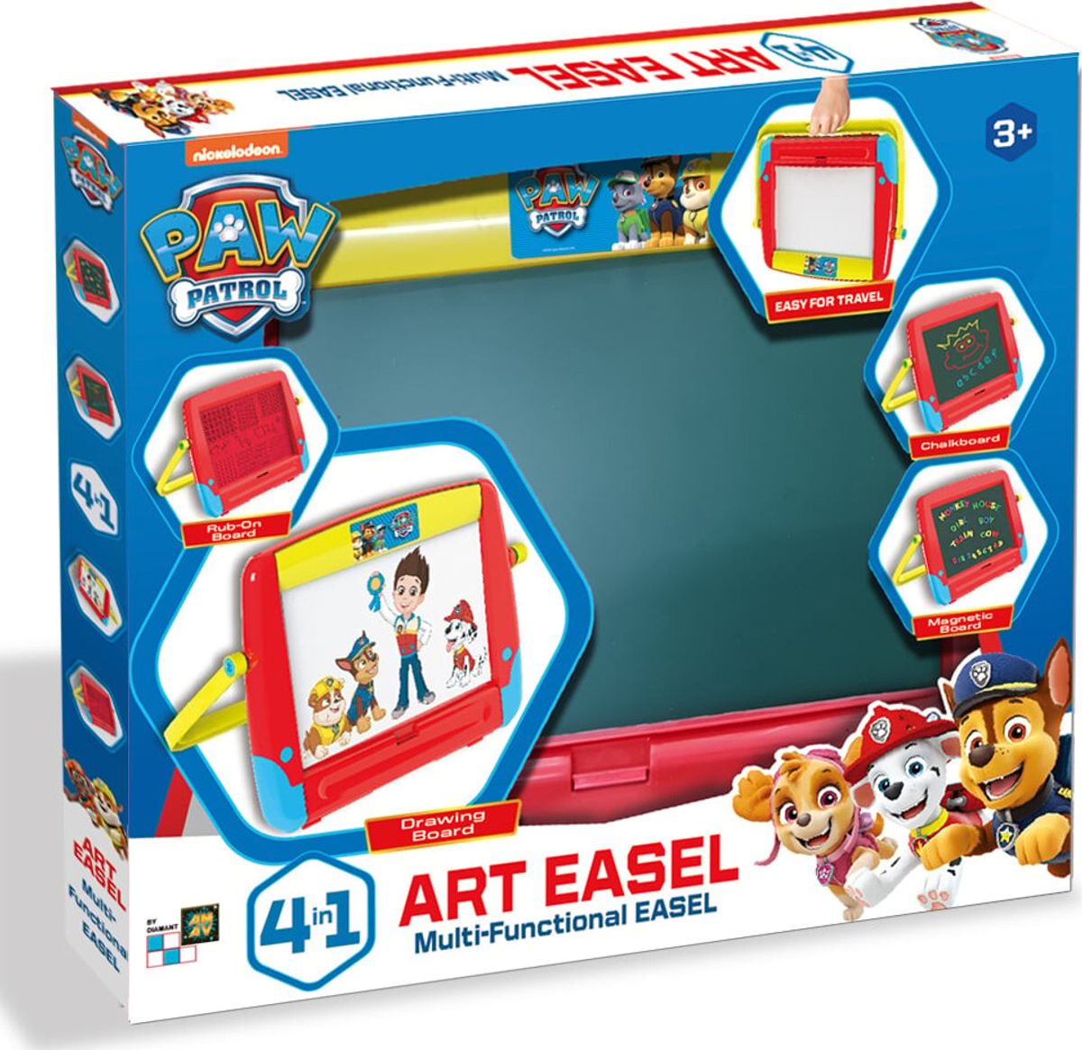 Paw Patrol - Staffeli Og Tegnetavle - 4 In 1 Art Easel