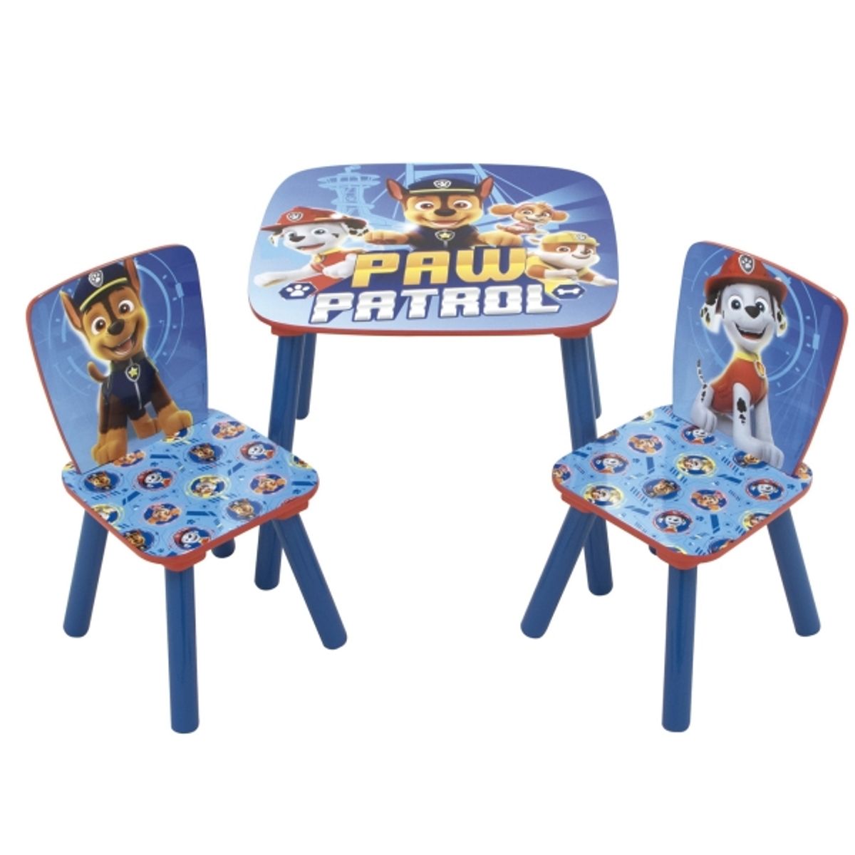 Paw Patrol Træ Bord Med Stole