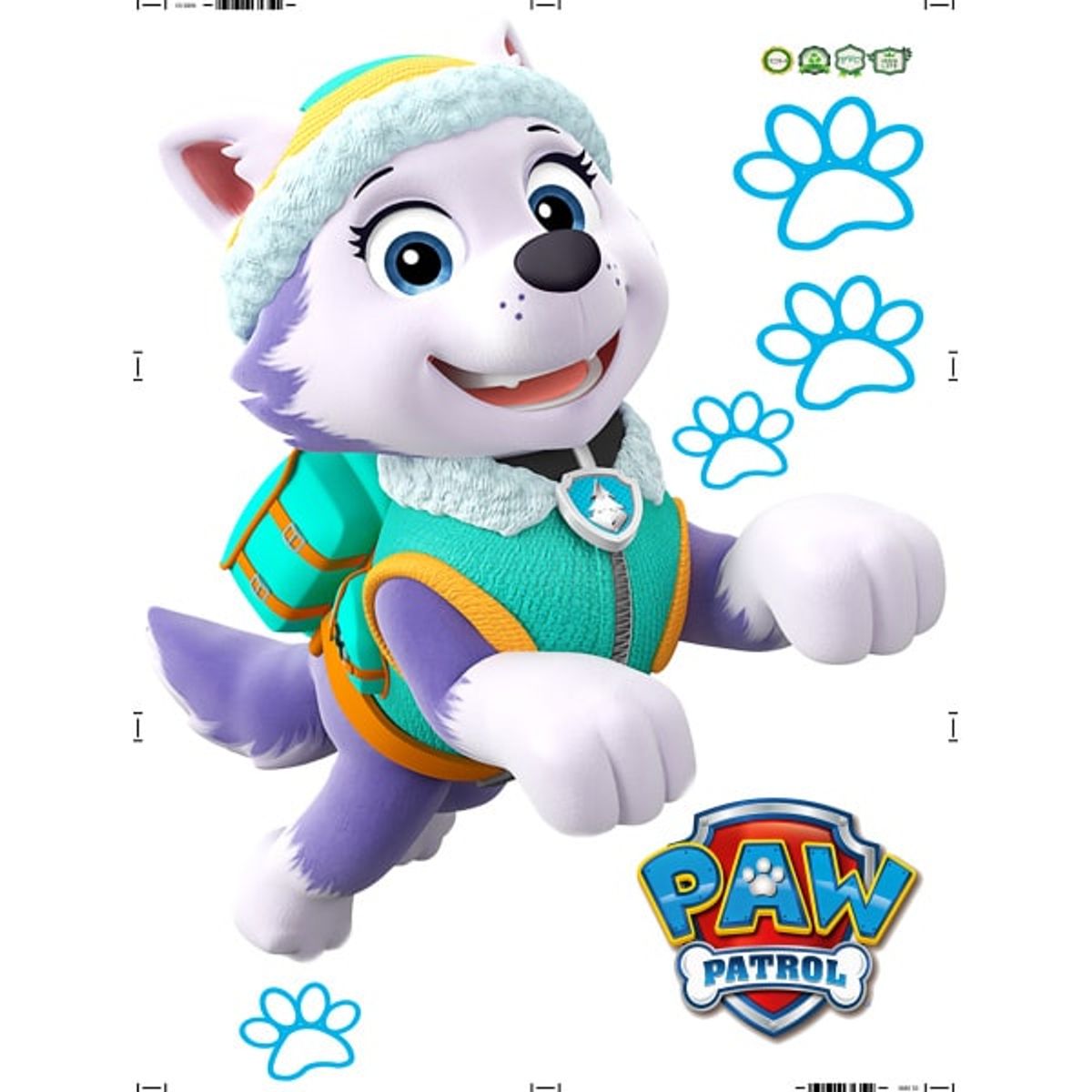 Paw Patrol wallsticker. Everest. 90x60cm.