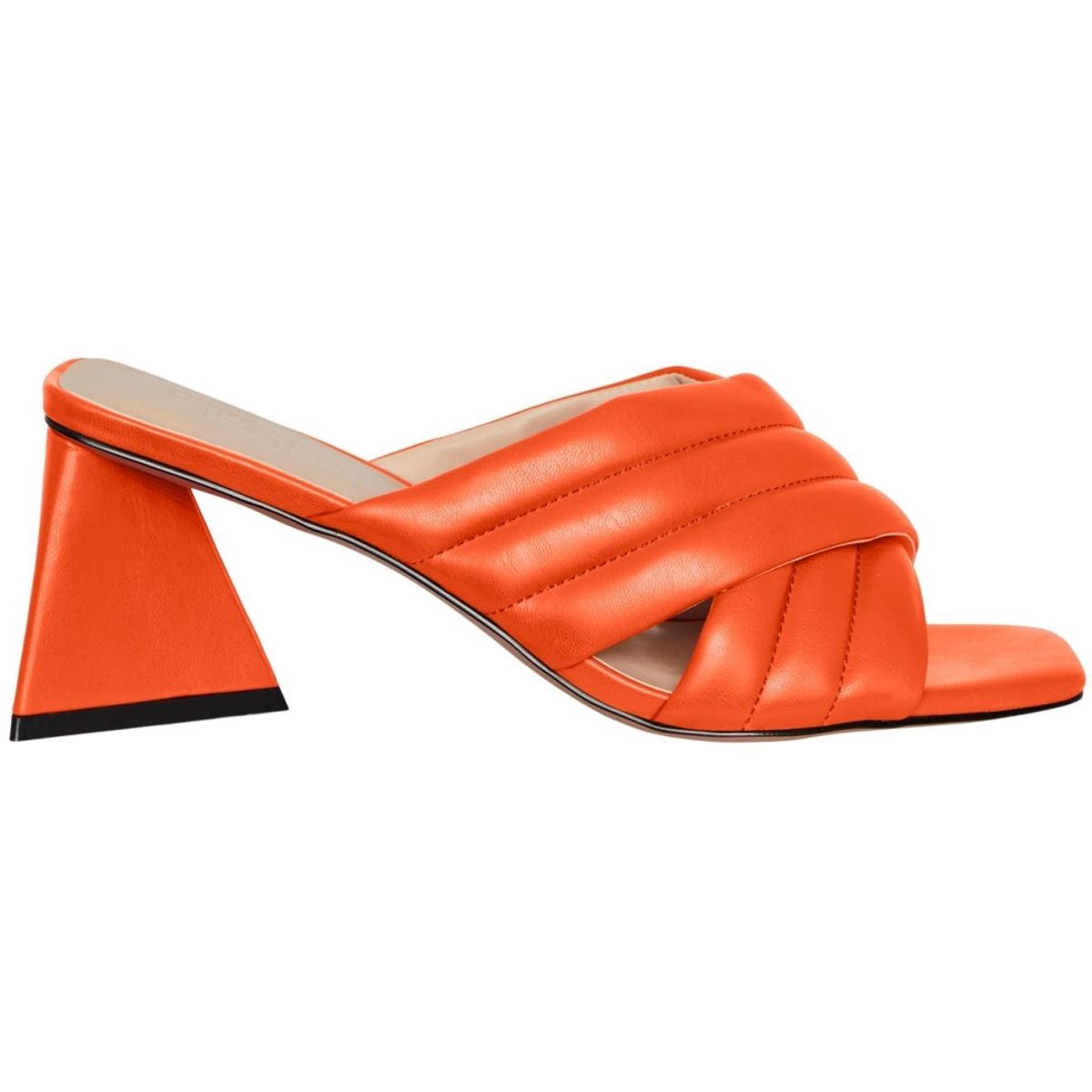 PCJULISE PADDED SANDAL - Red Orange