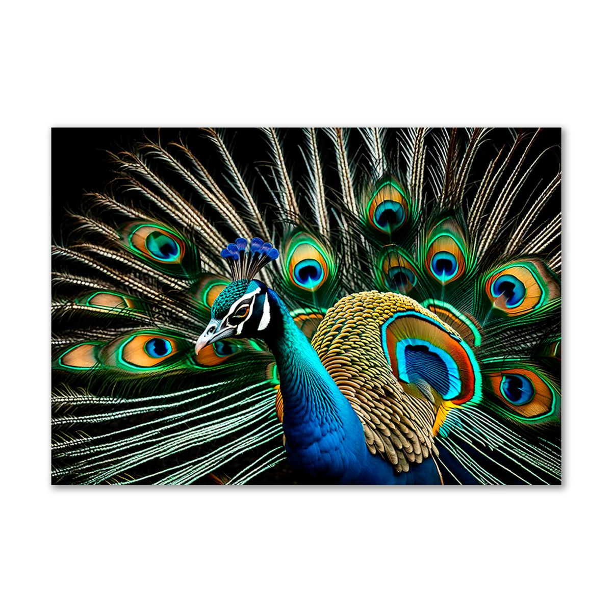 Peacock 02 - 70x100 cm - Uden svæveramme