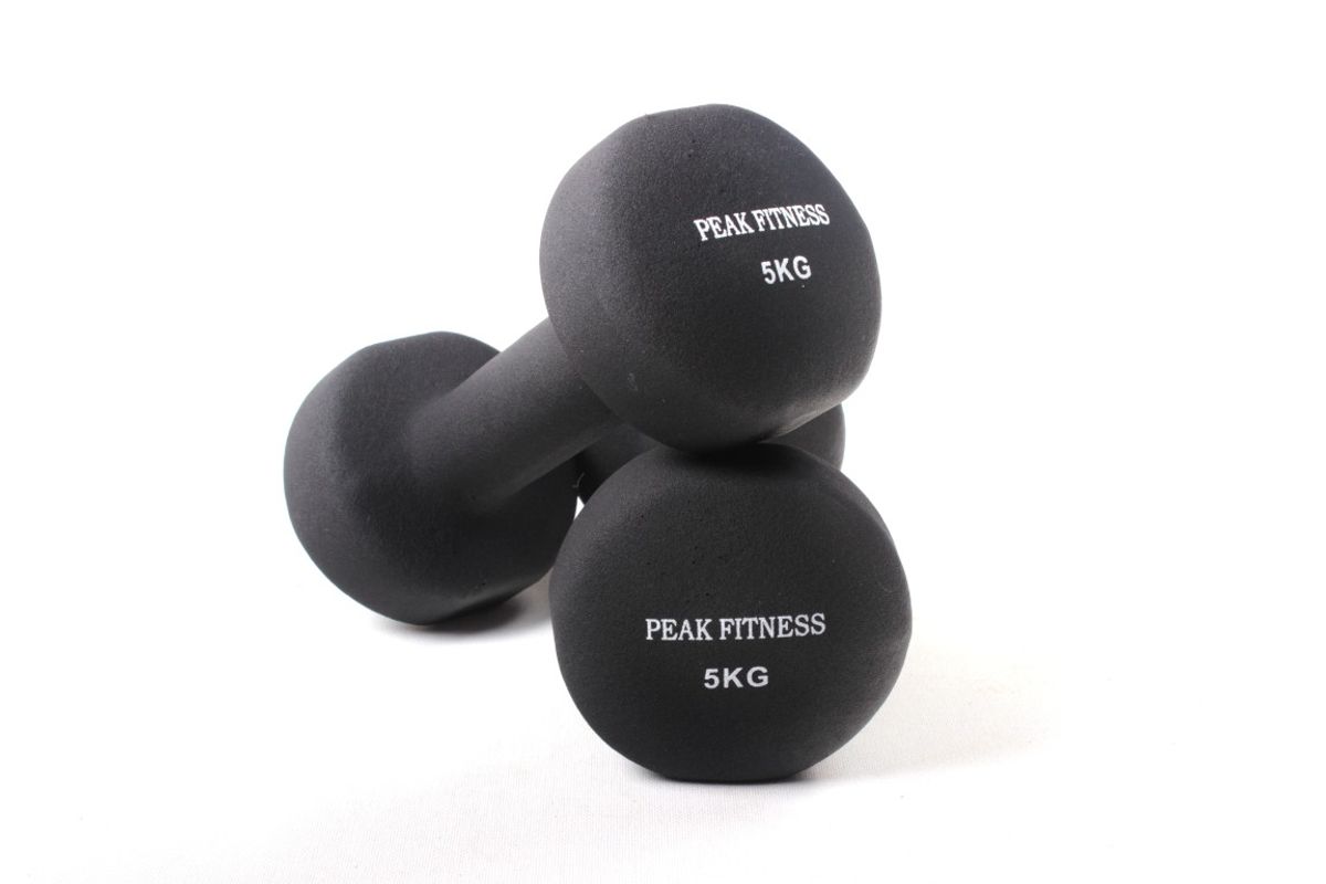 Peak Fitness - 2 x Håndvægt - Neopren - 5 kg