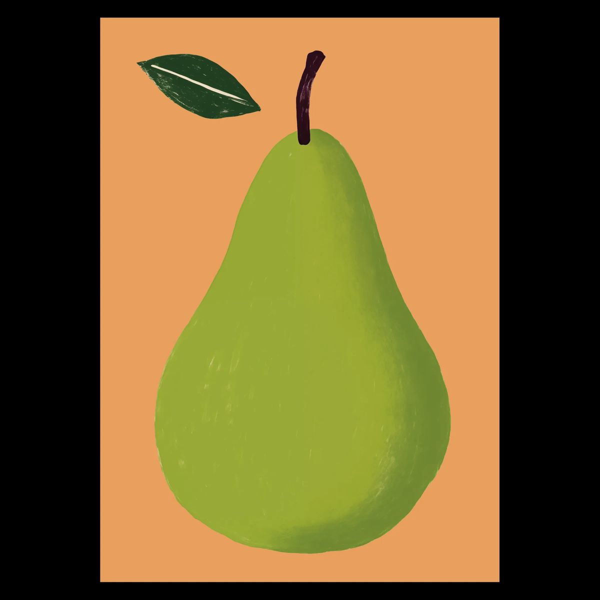 Pear No. 3 Plakat 30x42 cm (A3) / Hvid Egetræ