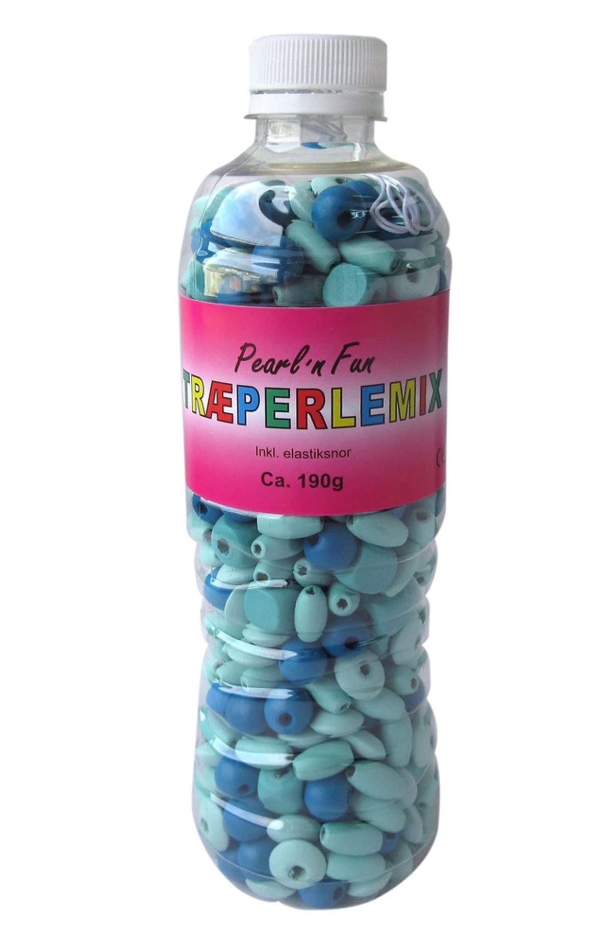 Pearl`n Fun Træperlemix 190gr blå/turkis