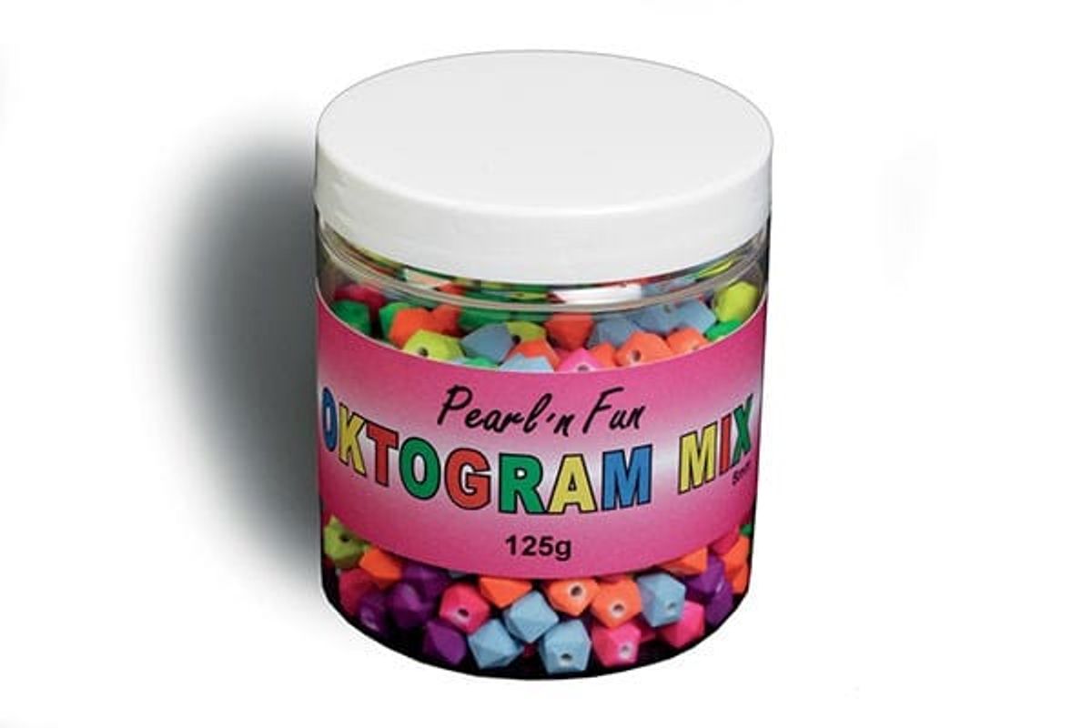 Pearl'n'fun Mat Oktogram 8mm ass farver 125g