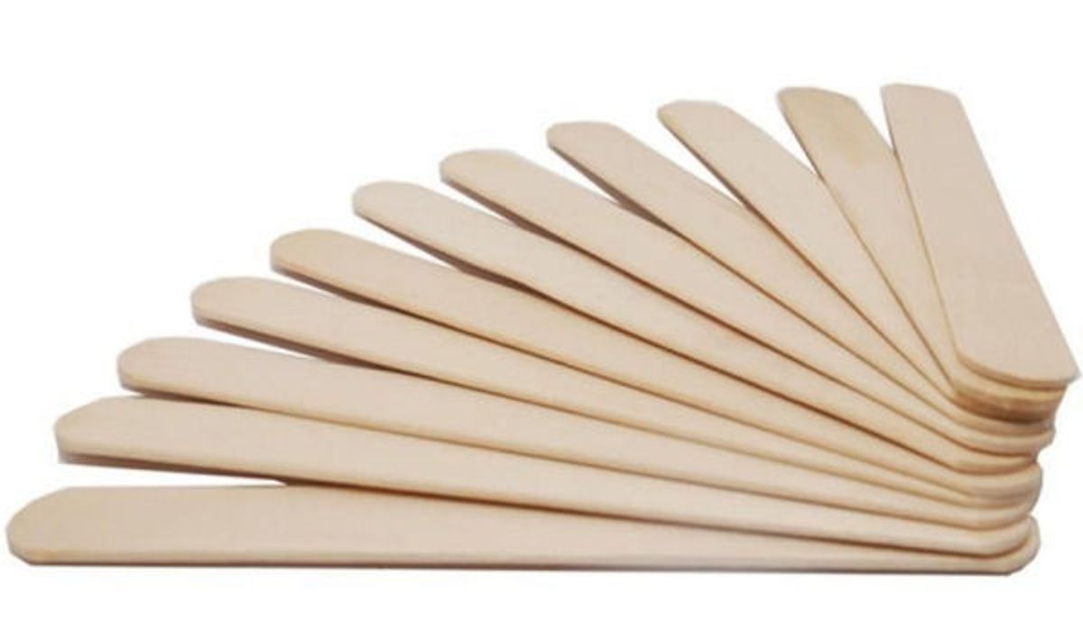 Pearlwax wooden spatulas for hair waxing 10 stk.