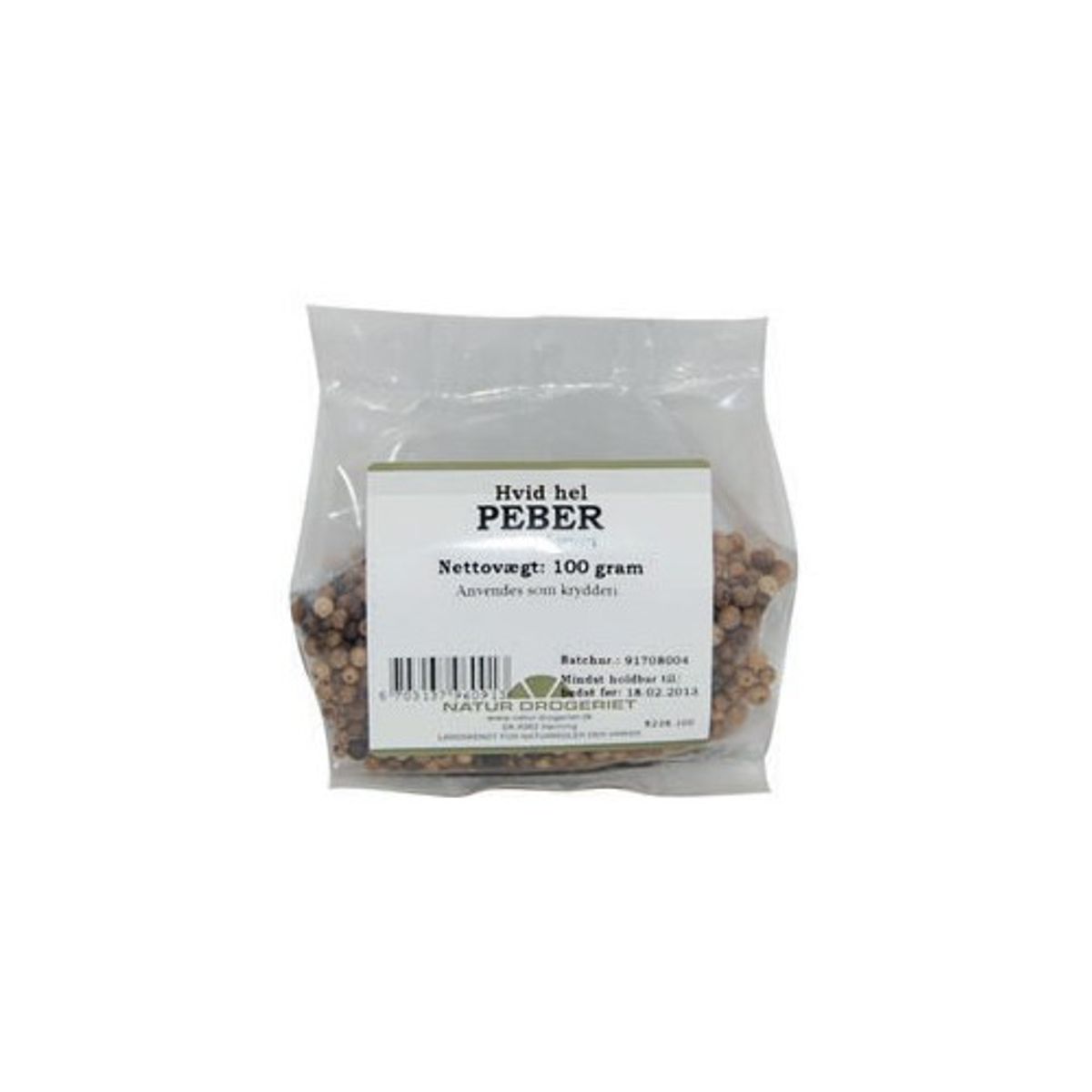 Peber hvid hel - 100 gr - Natur Drogeriet