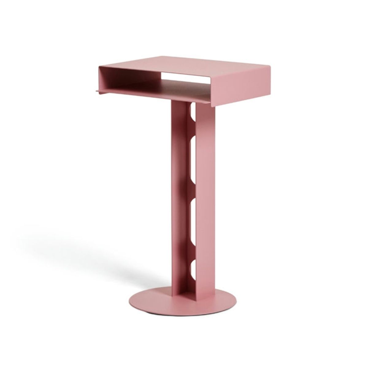 Pedestal Sidekick Table Bubble Gum