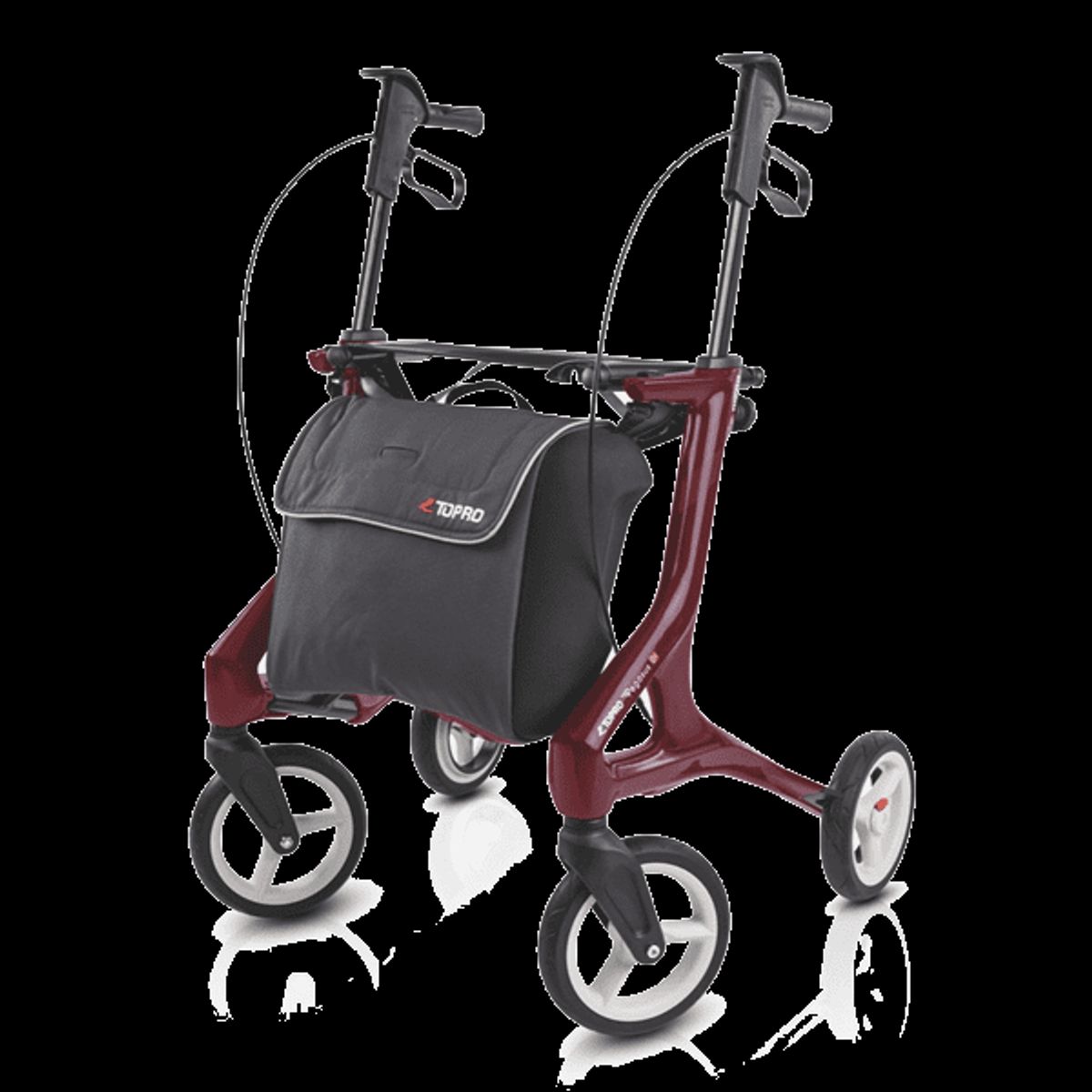 Pegasus Rollator Carbon - Rød