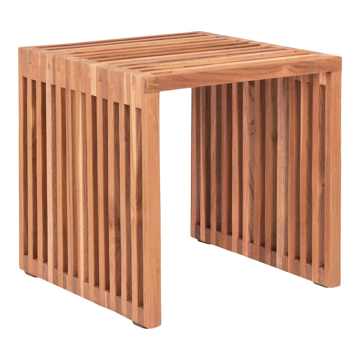 Pego Sidebord - Sidebord, Teak, Natur, 40X40X40 Cm