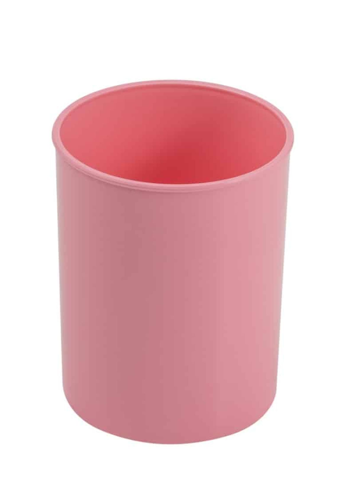 Pen holder pastel pink rund 95x75mm.