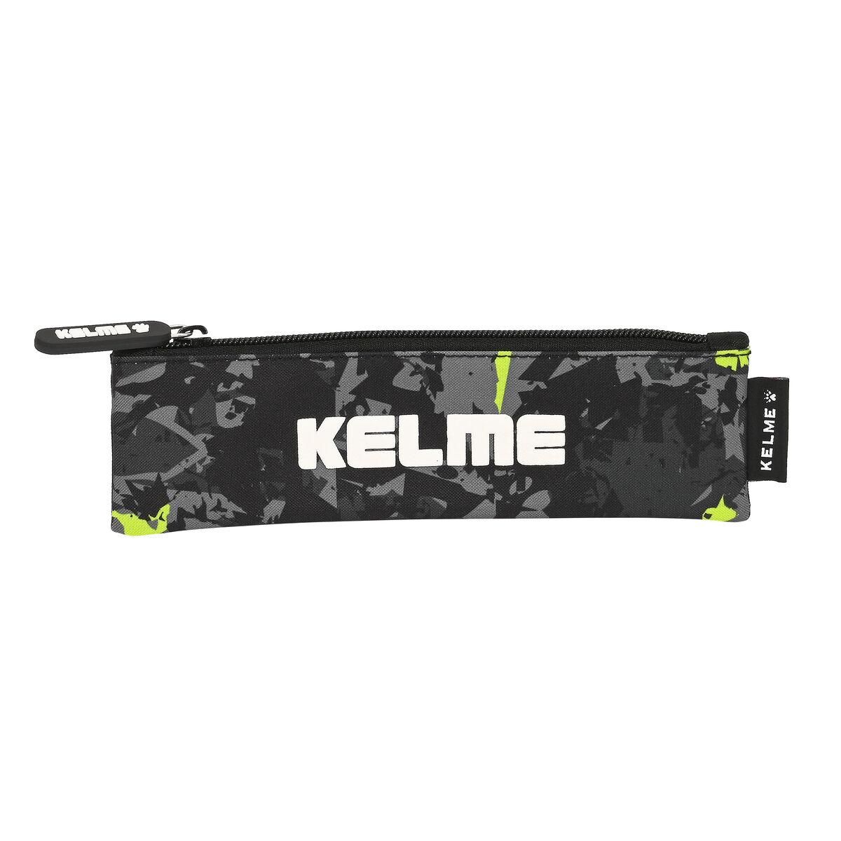 Penalhus Kelme Jungle Sort Grå Lime (20 x 6 x 1 cm)