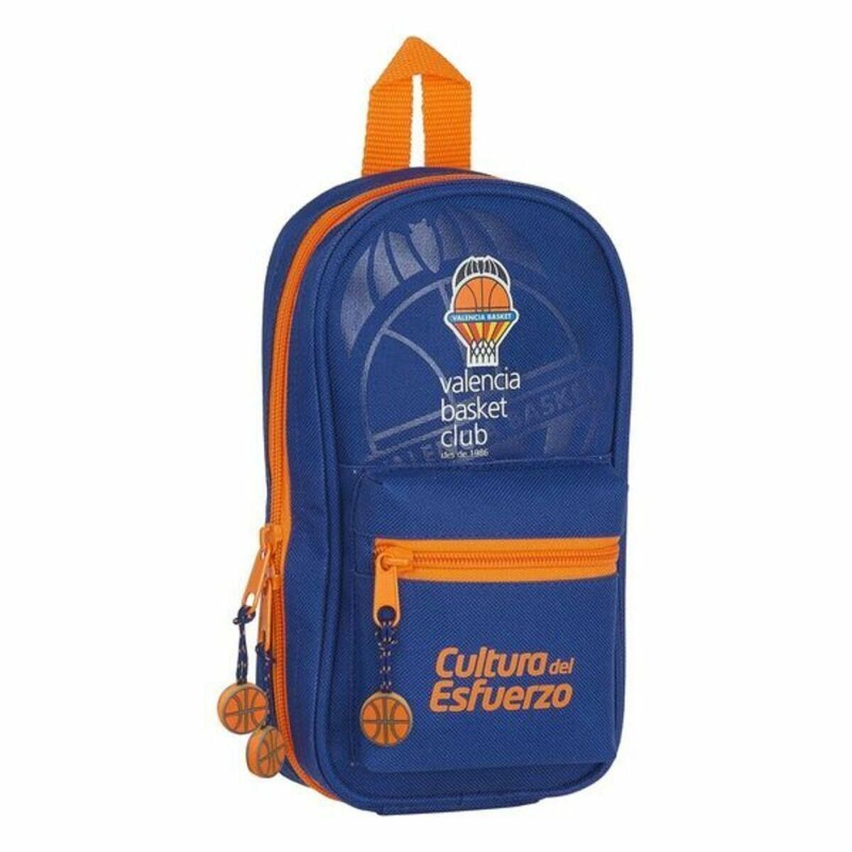 Penalhus rygsæk Valencia Basket M847 Blå Orange 12 x 23 x 5 cm