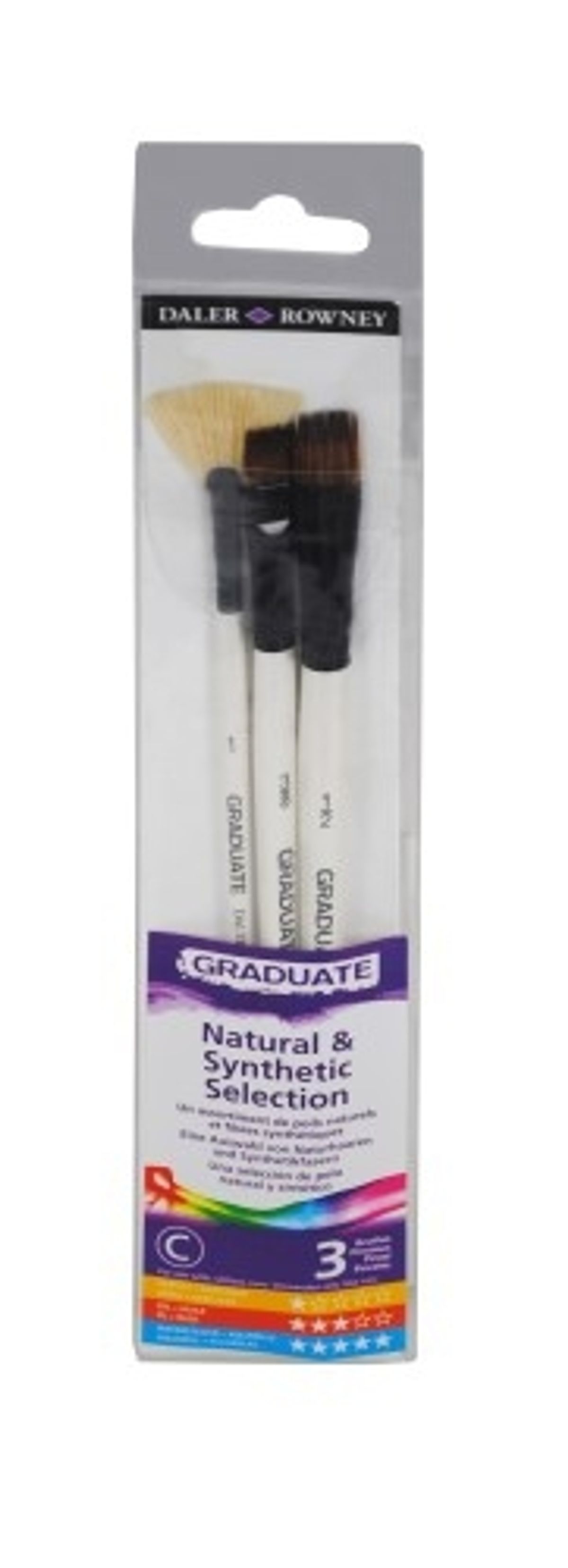 Pensel Graduate Synthetic/Bristle 3-pack