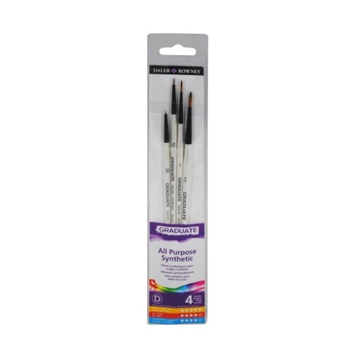 Pensel Graduate Synthetic Detail 4-pack