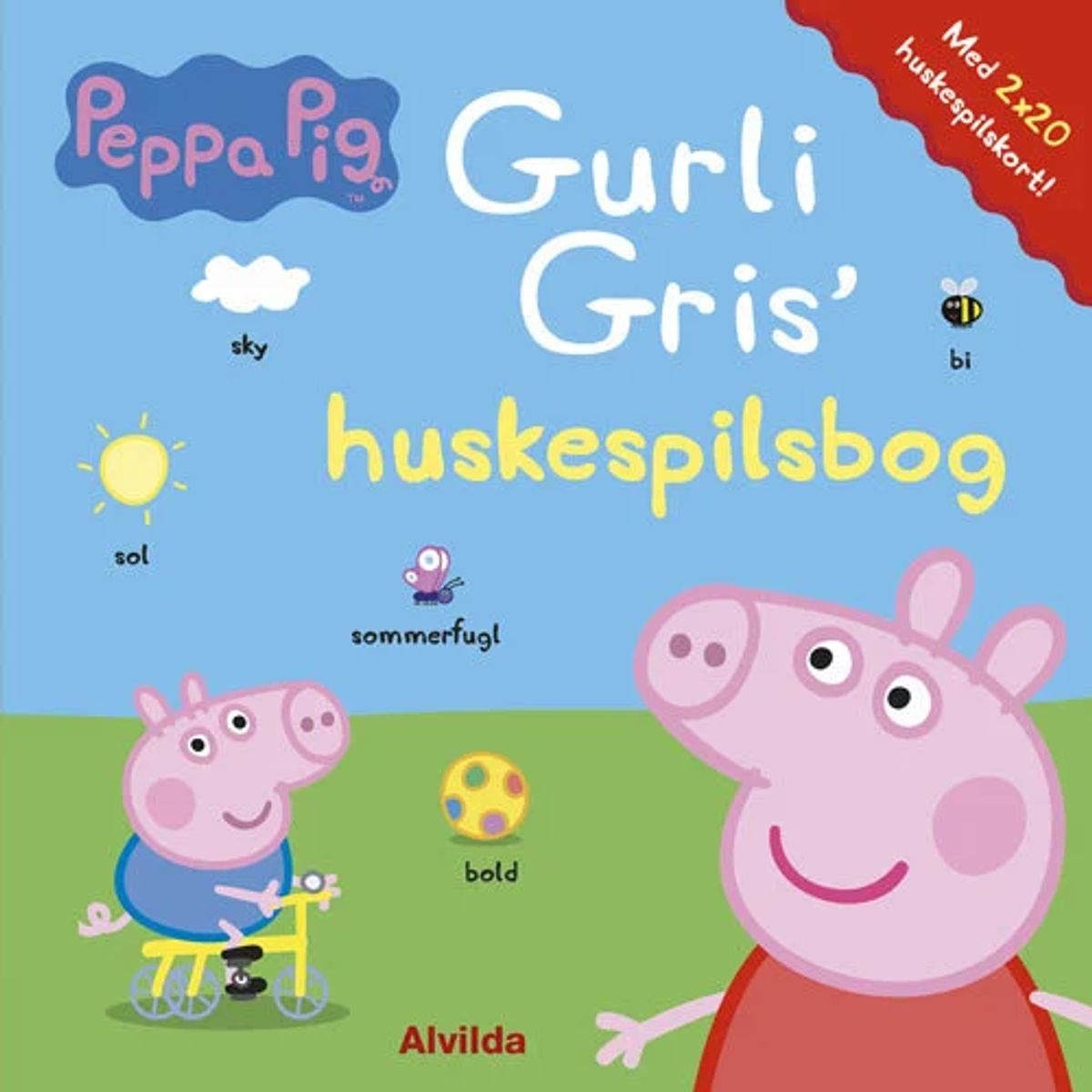 Peppa Pig - Gurli Gris' huskespilsbog (med 2 x 20 huskespilskort)