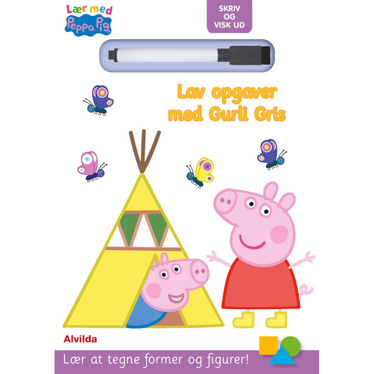 Peppa Pig - Lær Opgaver Med Gurli Gris - Skriv Og Visk Ud - Diverse - Bog