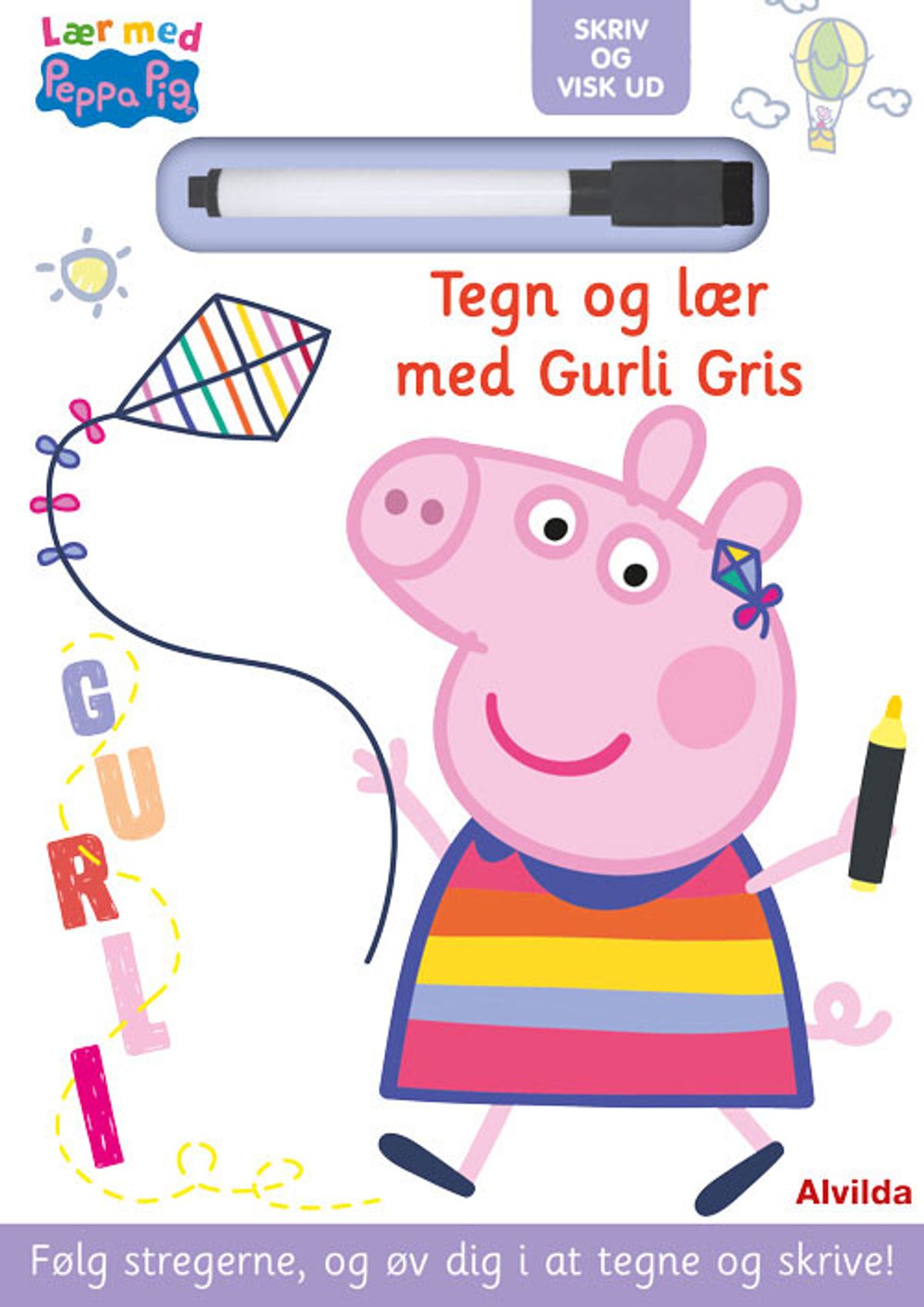 Peppa Pig - Tegn Og Lær Med Gurli Gris - Skriv Og Visk Ud - Diverse - Bog