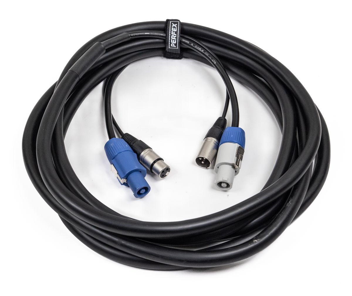 Perfex Powercon & XLR Multikabel (DMX, 10m)