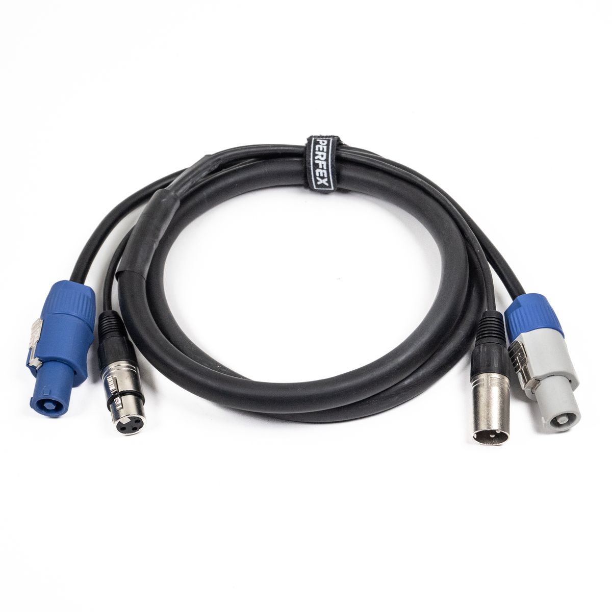 Perfex Powercon & XLR Multikabel (DMX, 1m)