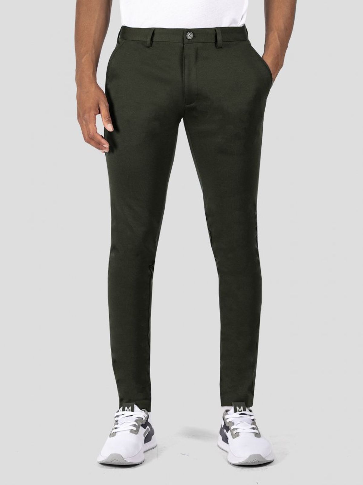 Performance pants i army - Herre - 28/32 - Stretch bukser