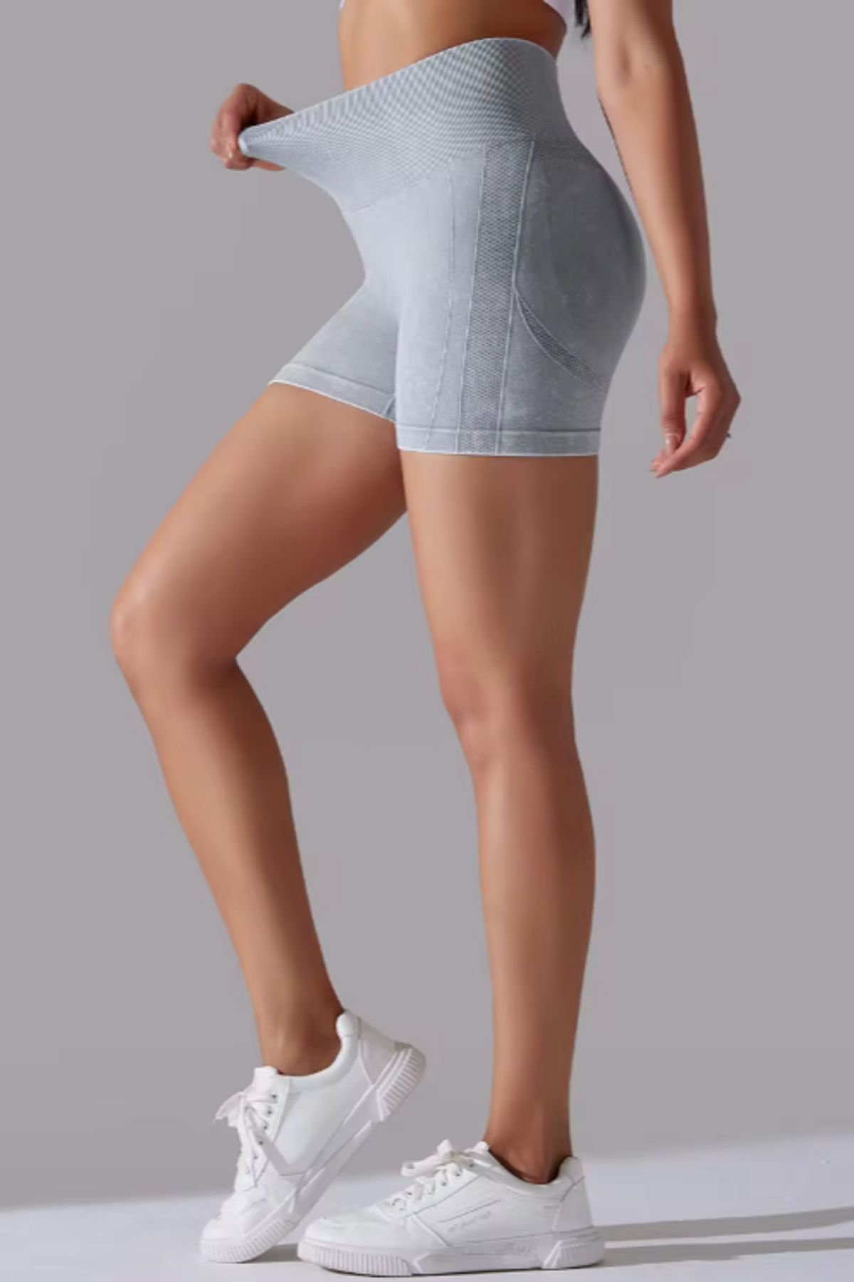 PerformancePro scrunch shorts Lightgreymel - Small / Greymel