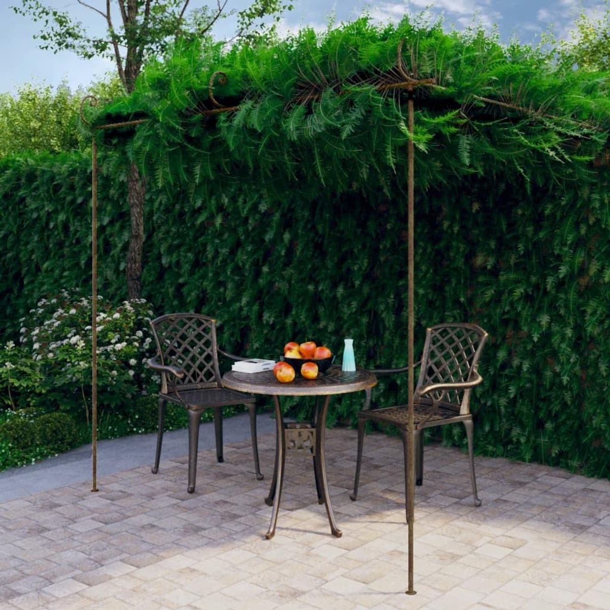 Pergola 3x3x2,5 m jern antikbrun