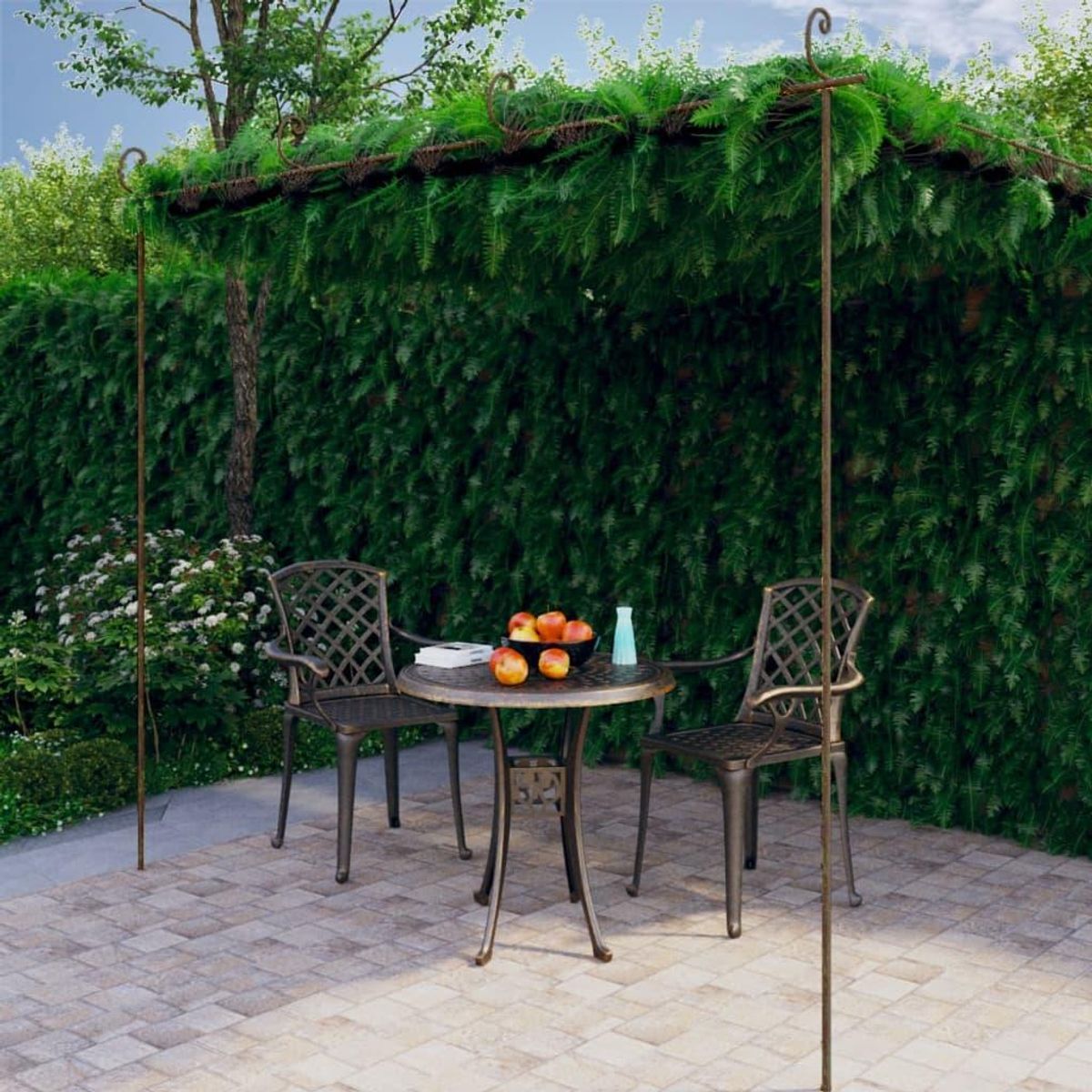 Pergola 4x3x2,5 m jern antikbrun