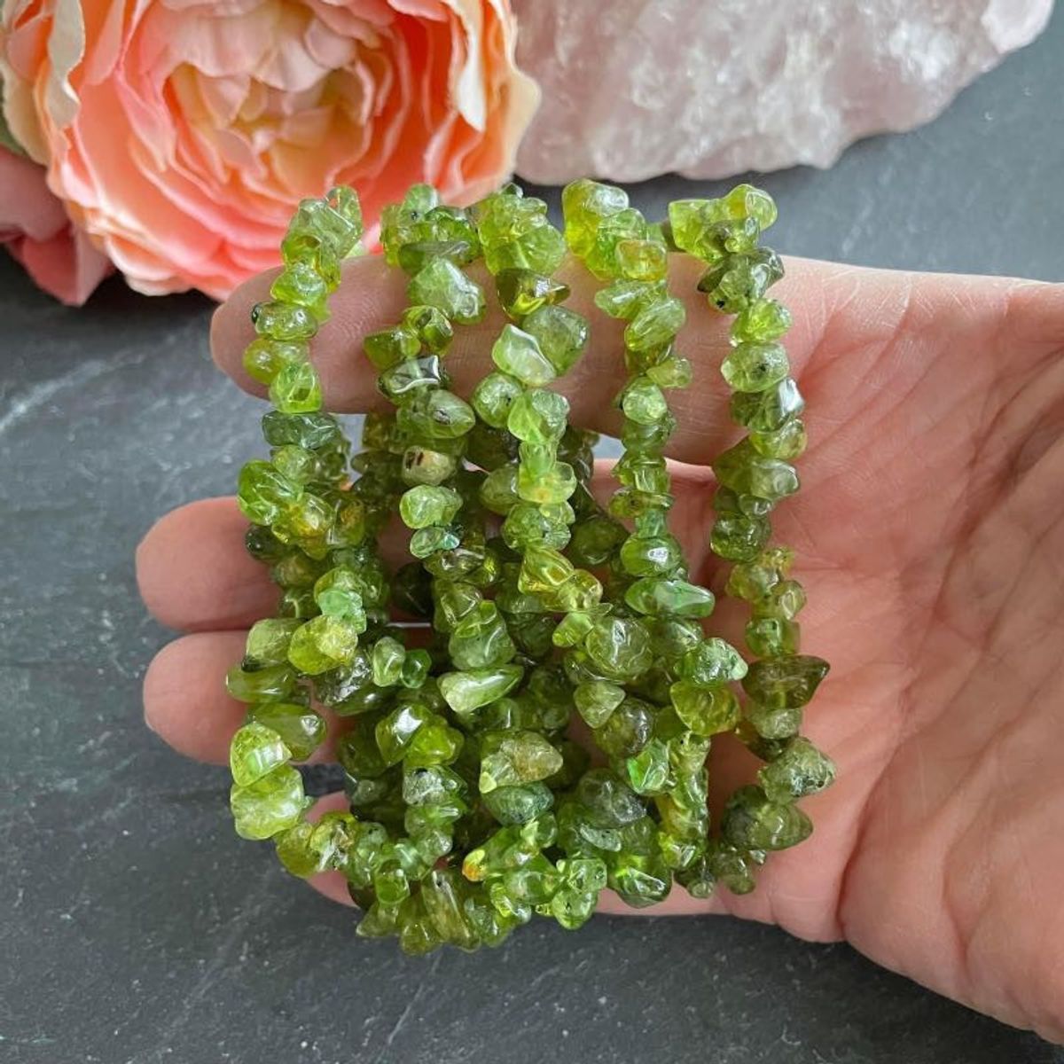 Peridot split armbånd