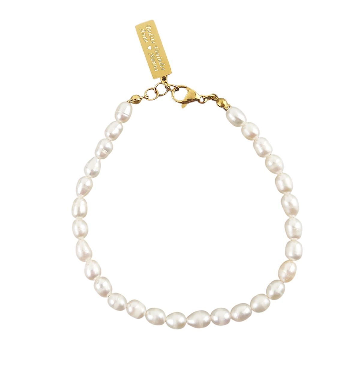 Perle armbånd, 18k forgyldt | CC Jewelries