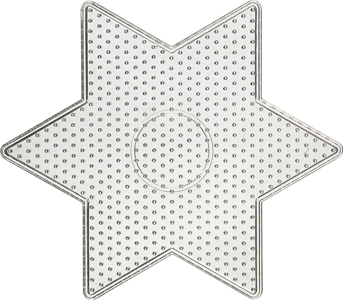 Perleplade - Stor Stjerne - Medium - Str. 15x15 Cm - Klar