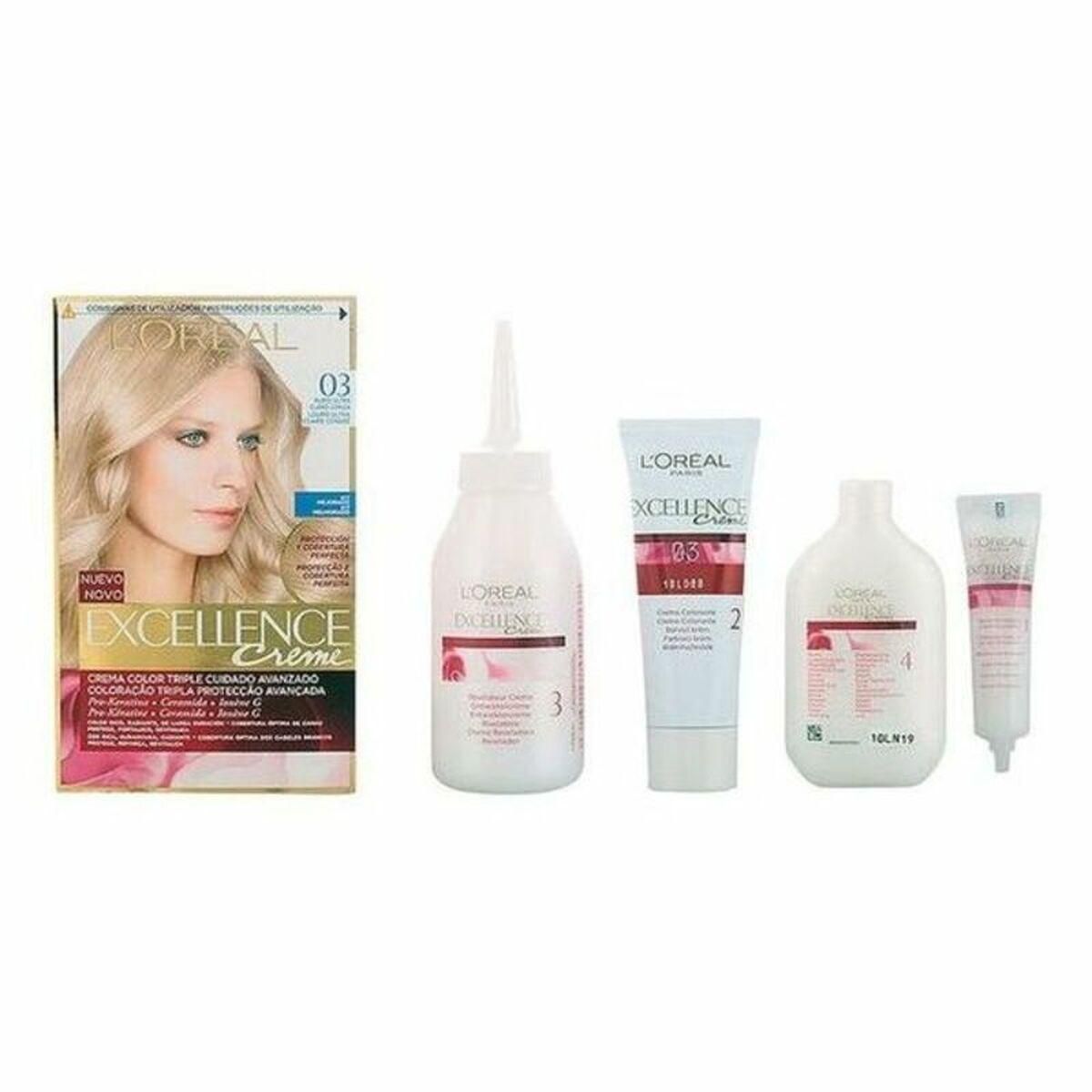 Permanent Farve Excellence L'Oreal Make Up 8411104004764 Ultra Lys Askeblond Nº 9.0-rubio muy claro Nº 8.0-rubio claro 192 ml