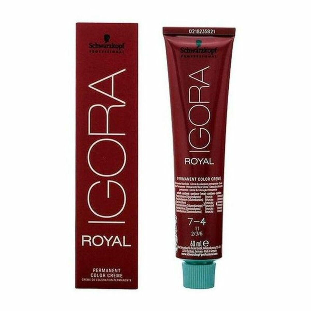 Permanent Farve Igora Royal Schwarzkopf Igora Royal 7-4 Nº 7-4 Nº 9.0-rubio muy claro Nº 8.0-rubio claro 60 ml