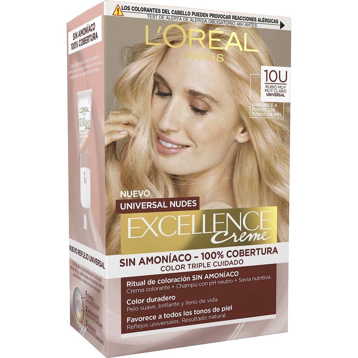 Permanent Farve L'Oreal Make Up Excellence Klar Blond Nº 9.0-rubio muy claro