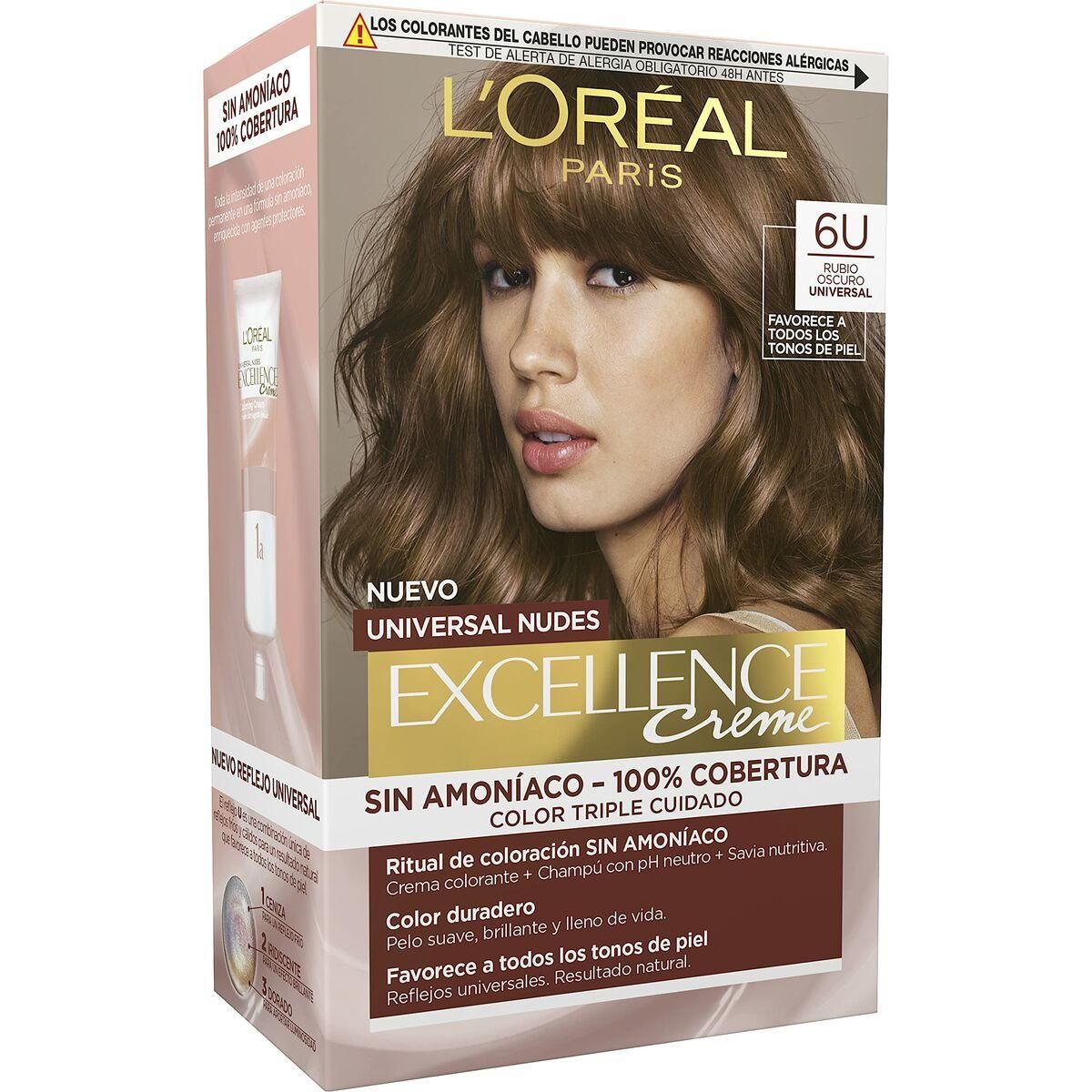 Permanent Farve L'Oreal Make Up Excellence Mørk Blond