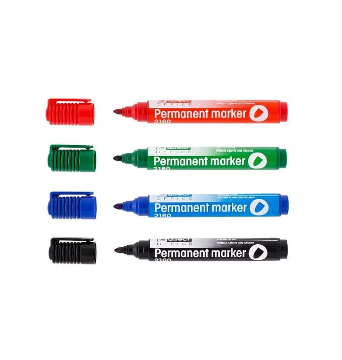 Permanent marker 4 stk. rund spids 1-3mm