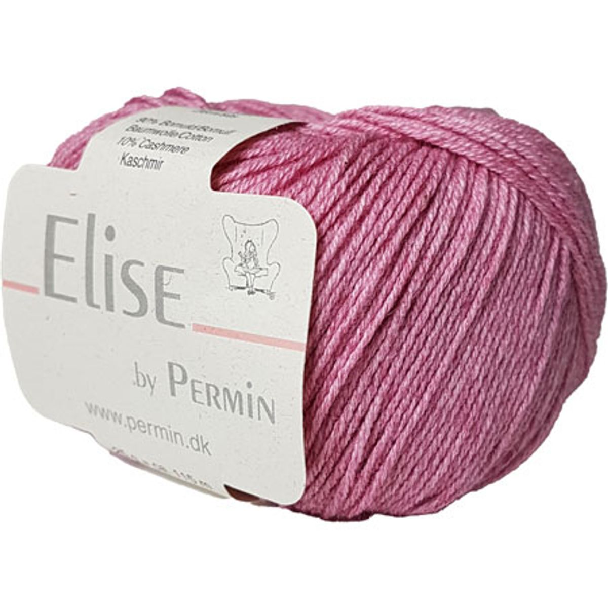 Permin Elise - Bomuld/cashmere - Fv 881106 Lyserød