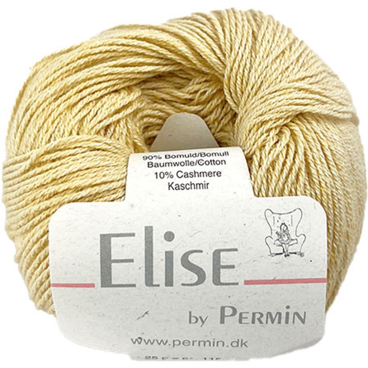 Permin Elise - Bomuld/cashmere - Fv 881108 Gul