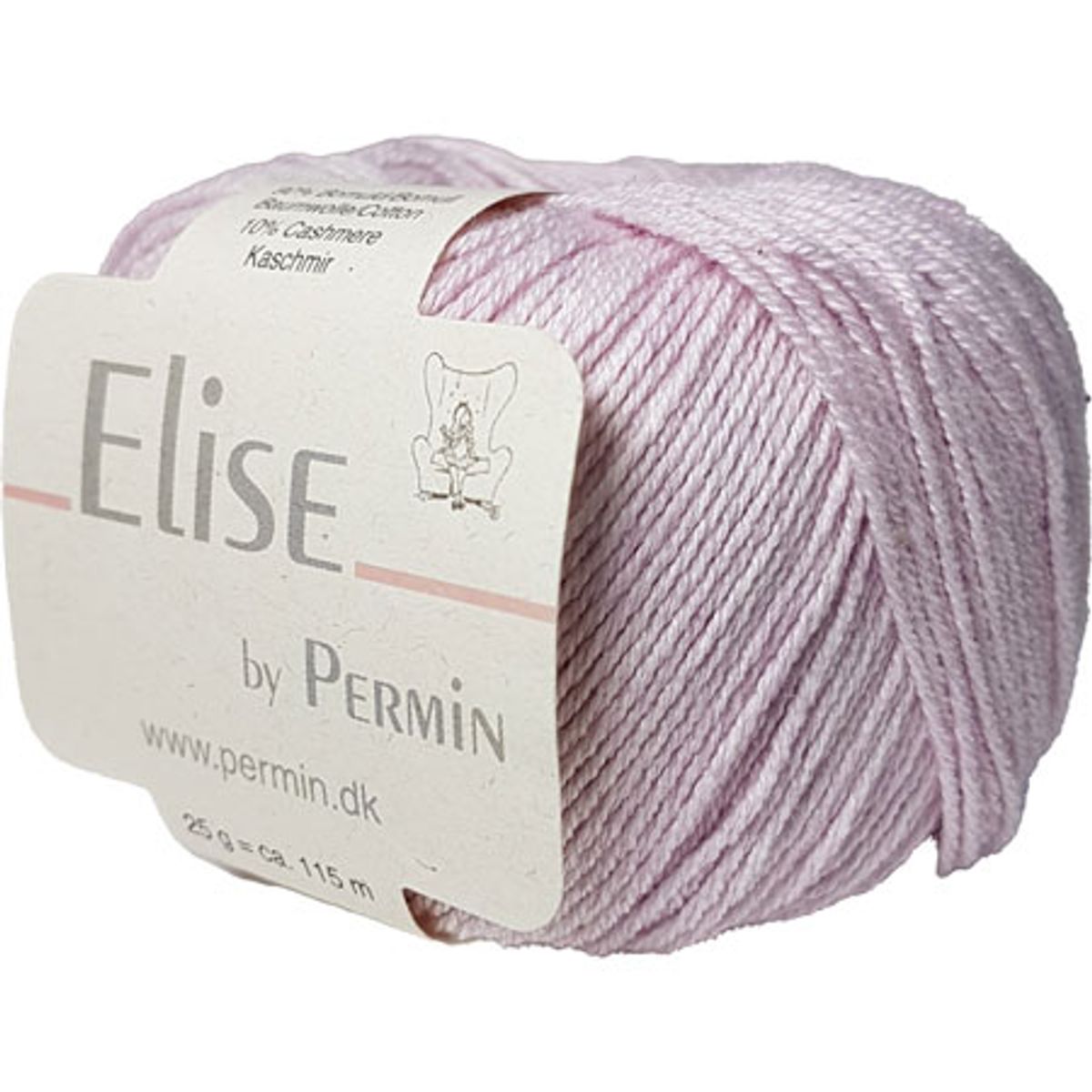 Permin Elise - Bomuld/cashmere - Fv 881118 Baby Lyserød