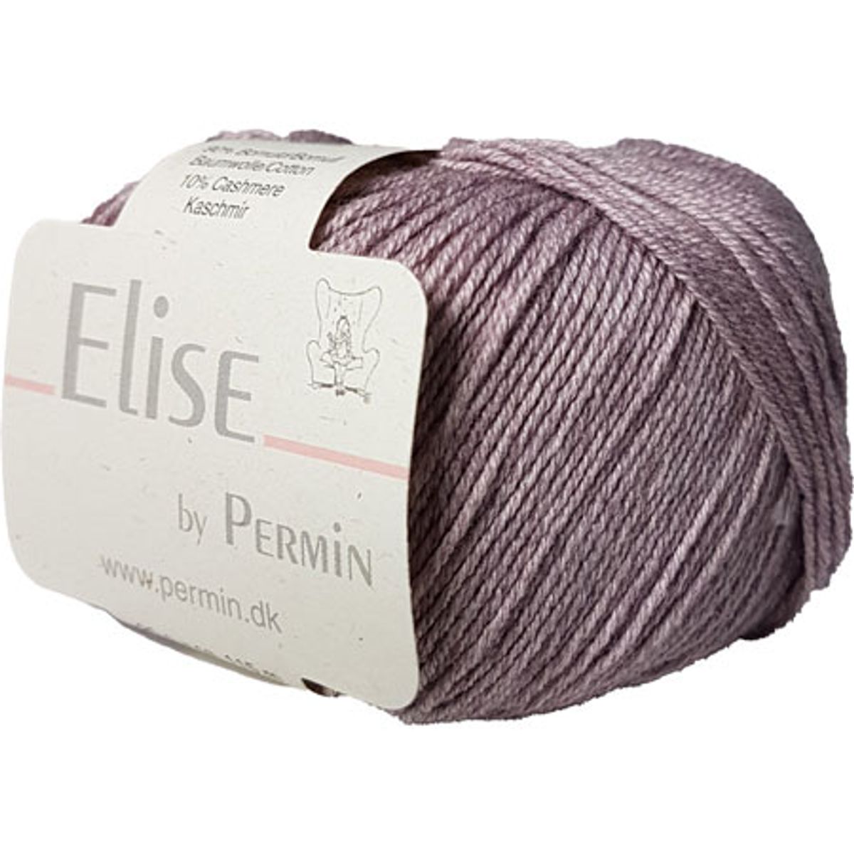 Permin Elise - Bomuld/cashmere - Fv 881119 Lys Gammelrosa