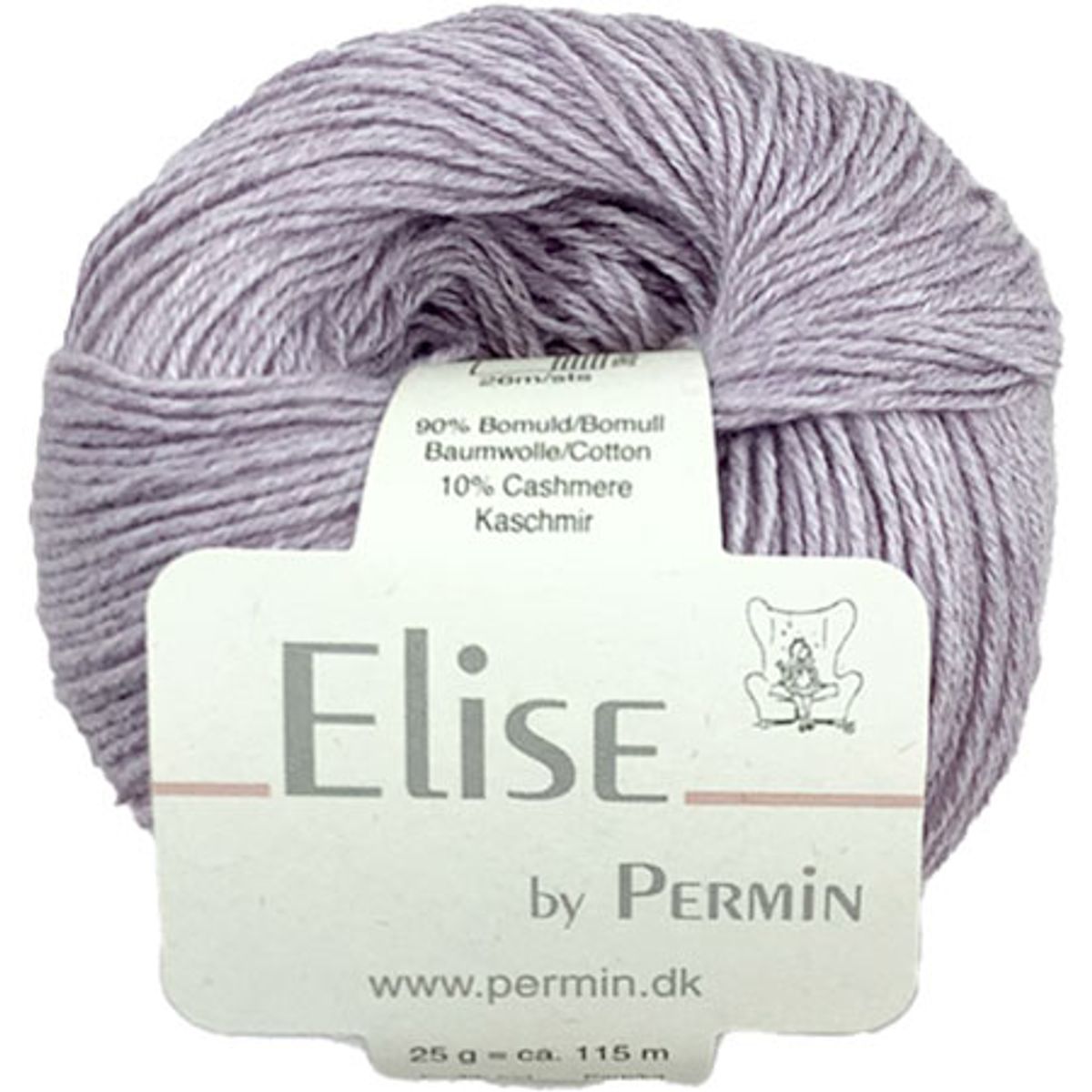 Permin Elise - Bomuld/cashmere - Fv 881125 Mulberry