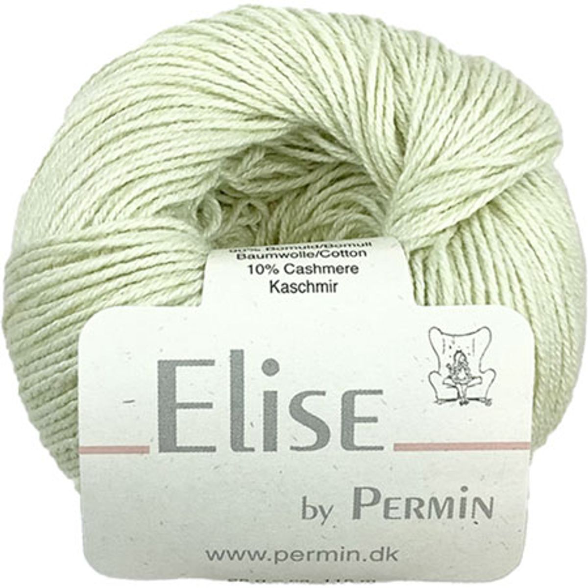 Permin Elise - Bomuld/cashmere - Fv 881126 Acid Lime