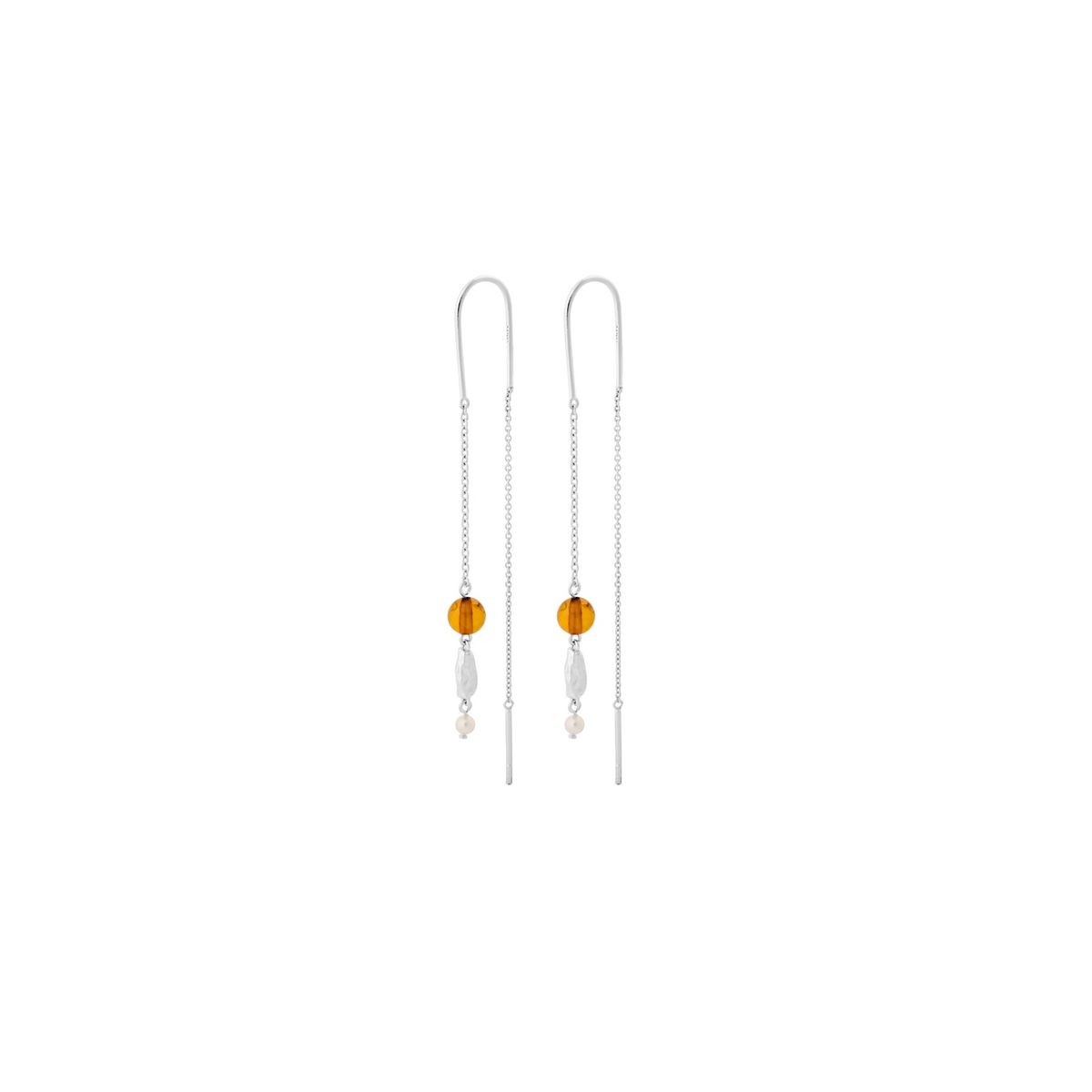 Pernille Corydon Amber Glow Earrings Sterling Sølv Øreringe med Rav