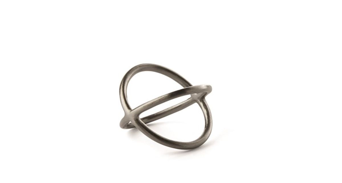 Pernille Corydon Crossed Ring i Sterling Sølv R-100-RUT